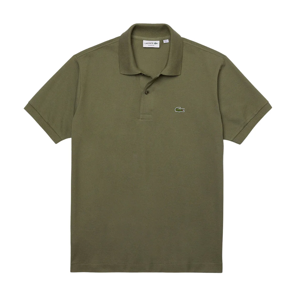 Polo Uomo Lacoste Classic Fit Verde Militare