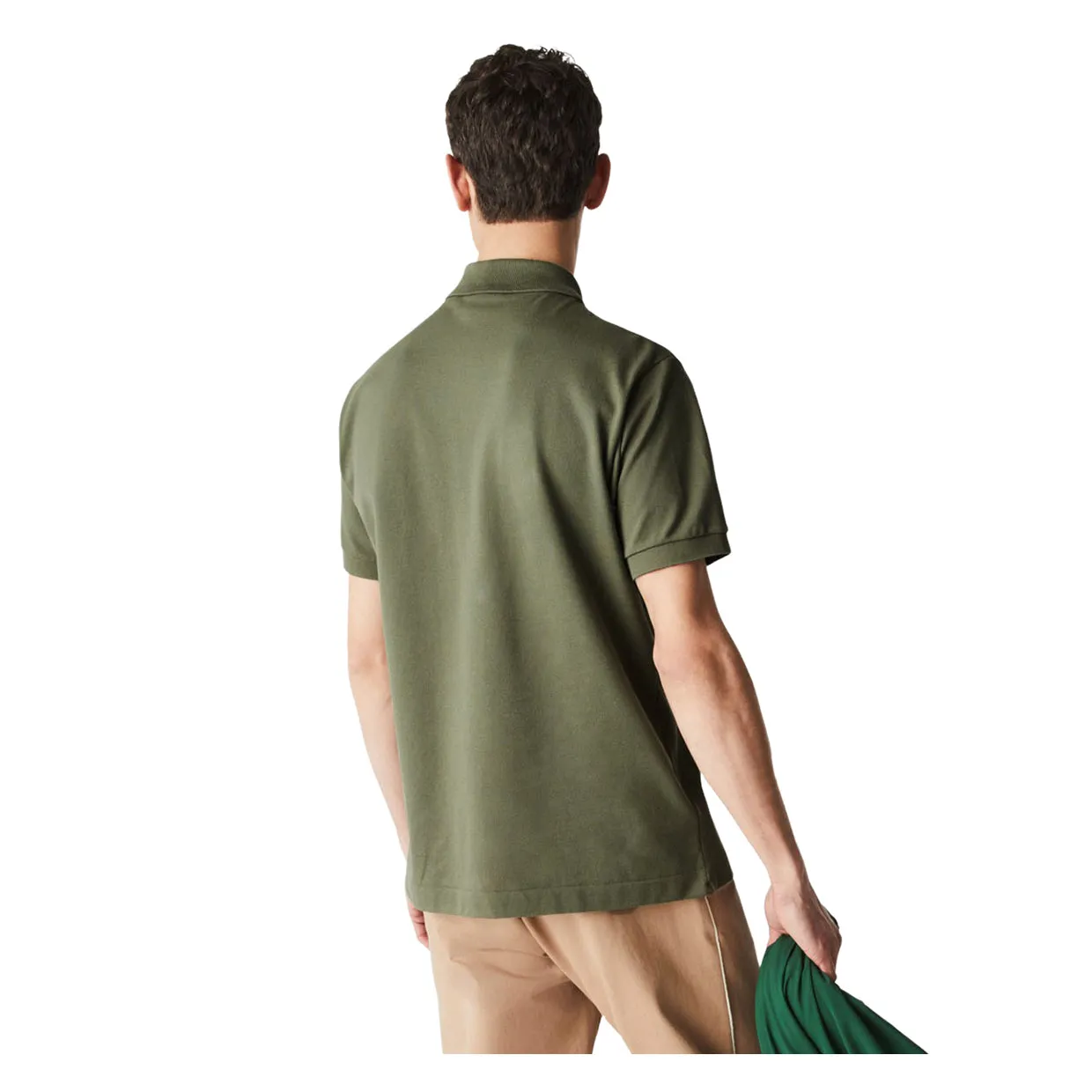 Polo Uomo Lacoste Classic Fit Verde Militare