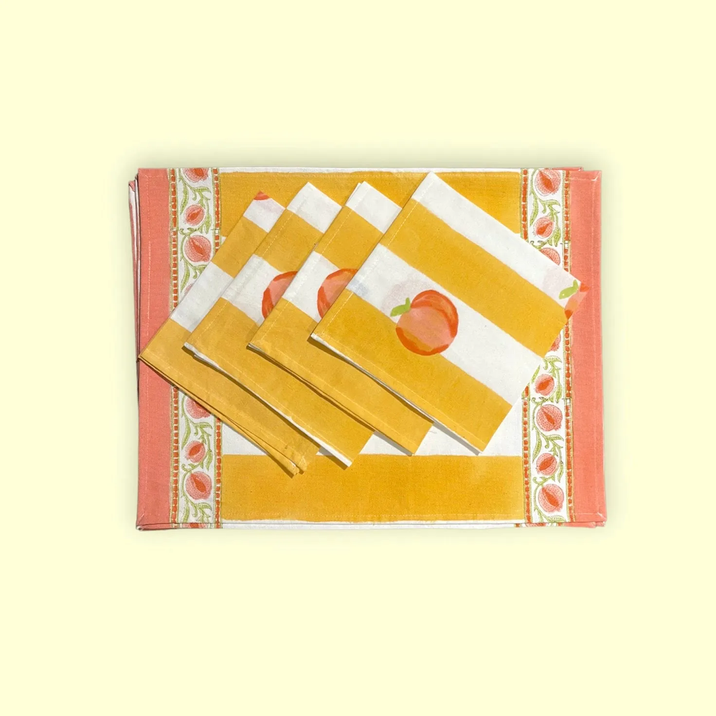 Positano Peach Napkin Set