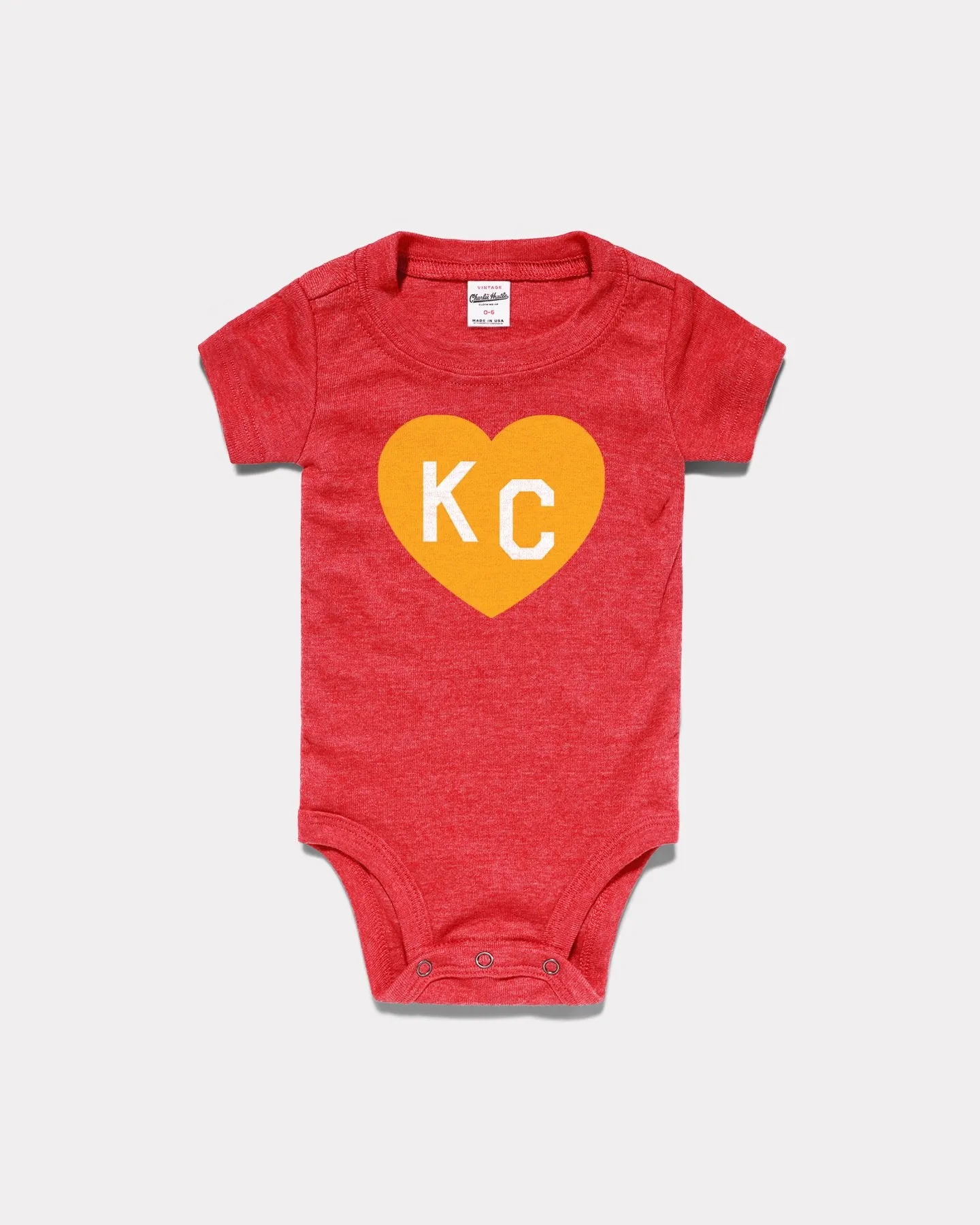 Red & Gold Classic KC Heart Onesie