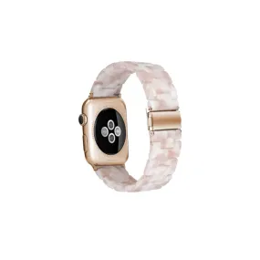 Rosetta Resin Watch Strap Pink White Tortoise Shell - 38/40mm