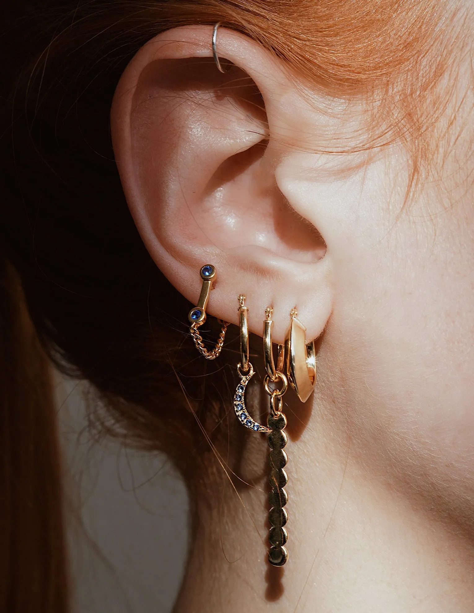 Sage Hoop earring <br>Gold Vermeil