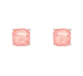 Salmon Pink Marble Finish Earrings