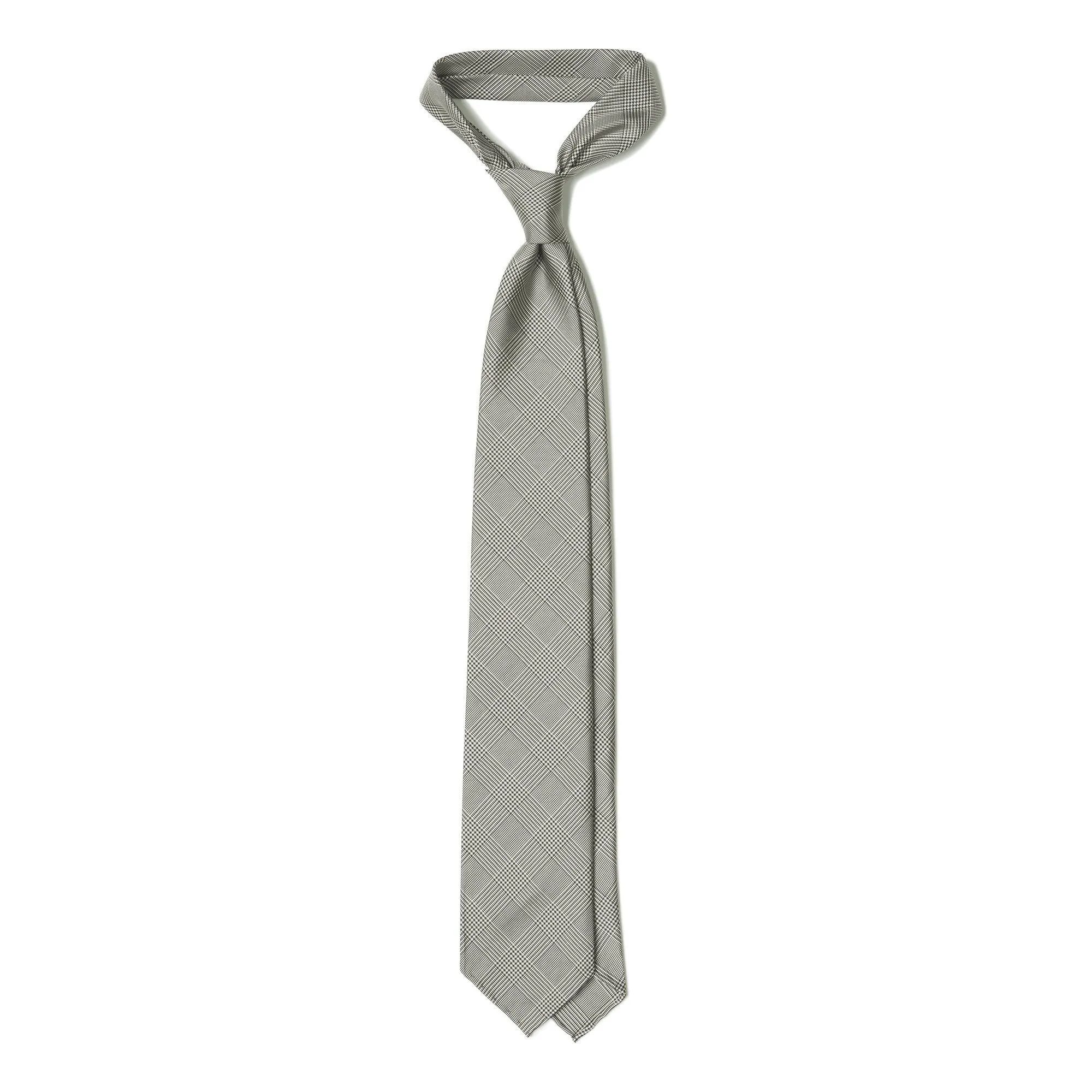 Silk Prince of Wales Check Hand-rolled Tie