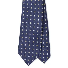 Silk Print Repp Tipped Tie