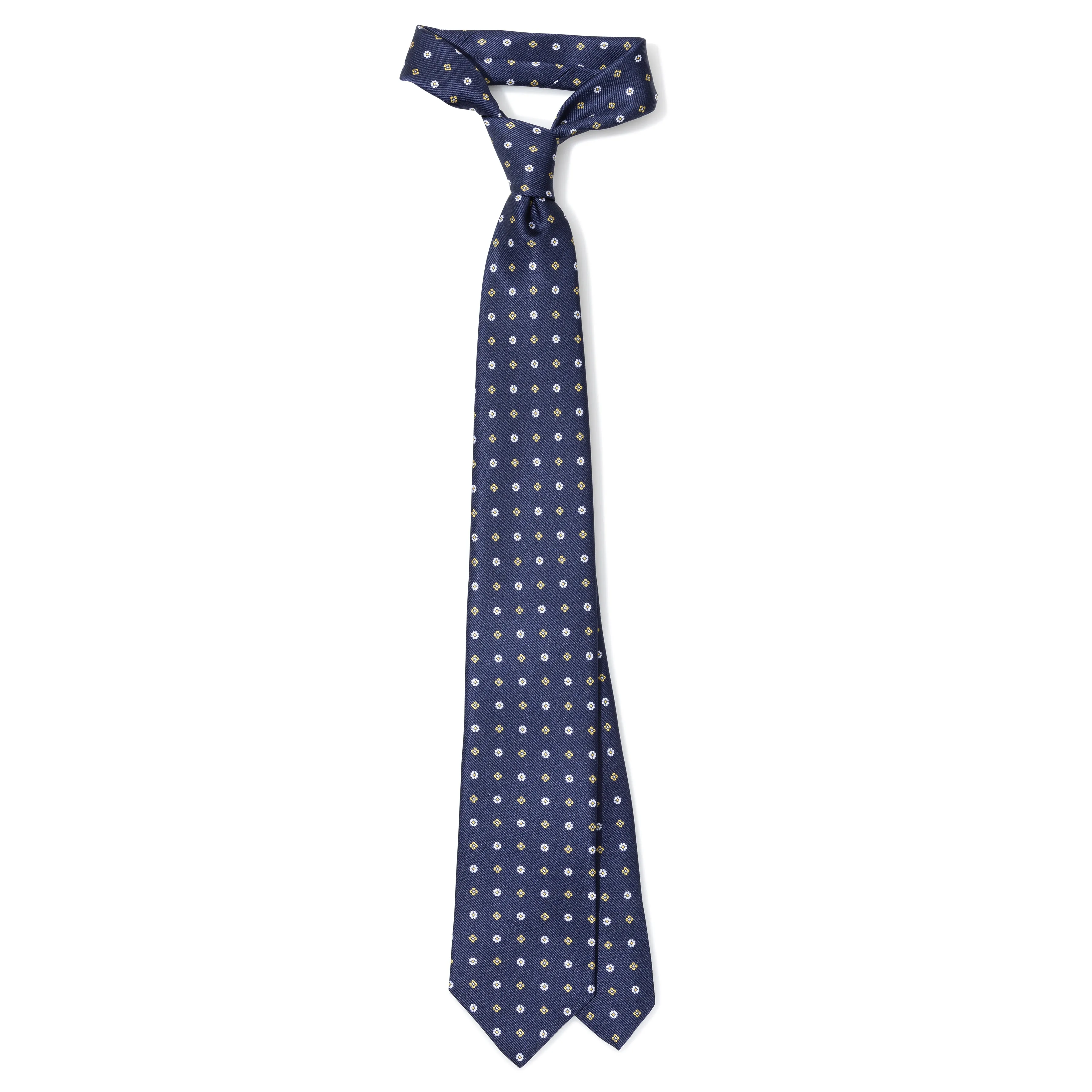 Silk Print Repp Tipped Tie