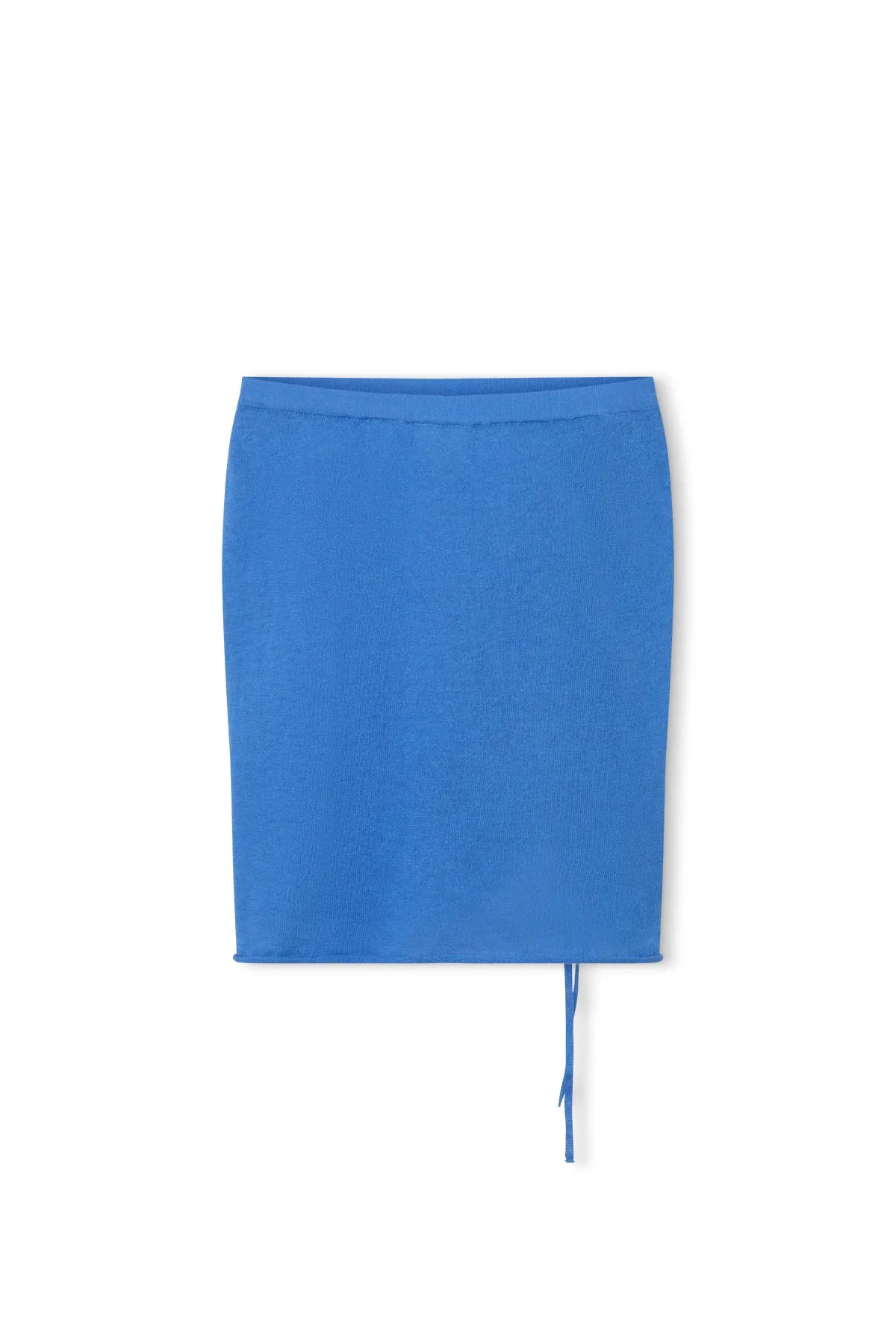 Sky Contrast Knit Mini Skirt