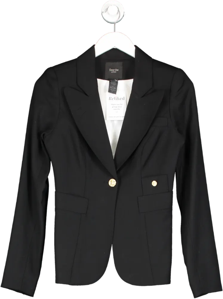 Smythe Black Classic Duchess Blazer UK 8