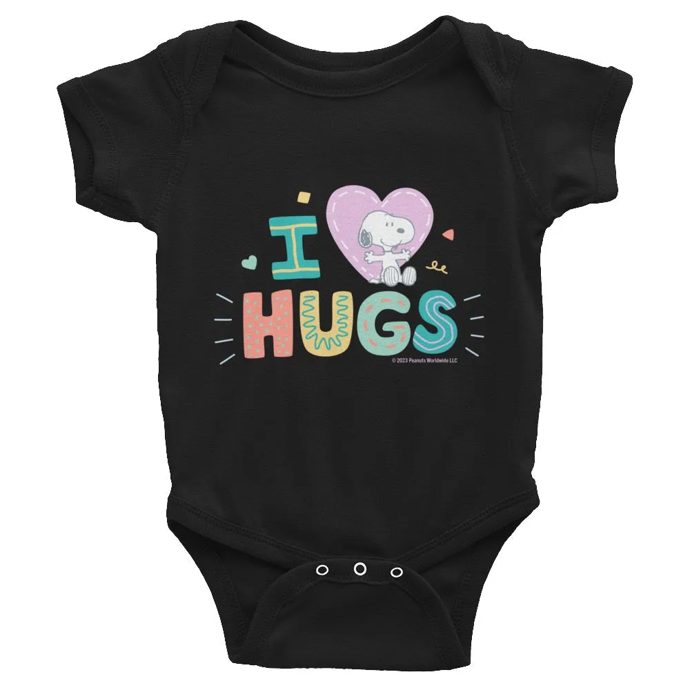 Snoopy I Love Hugs Baby Bodysuit