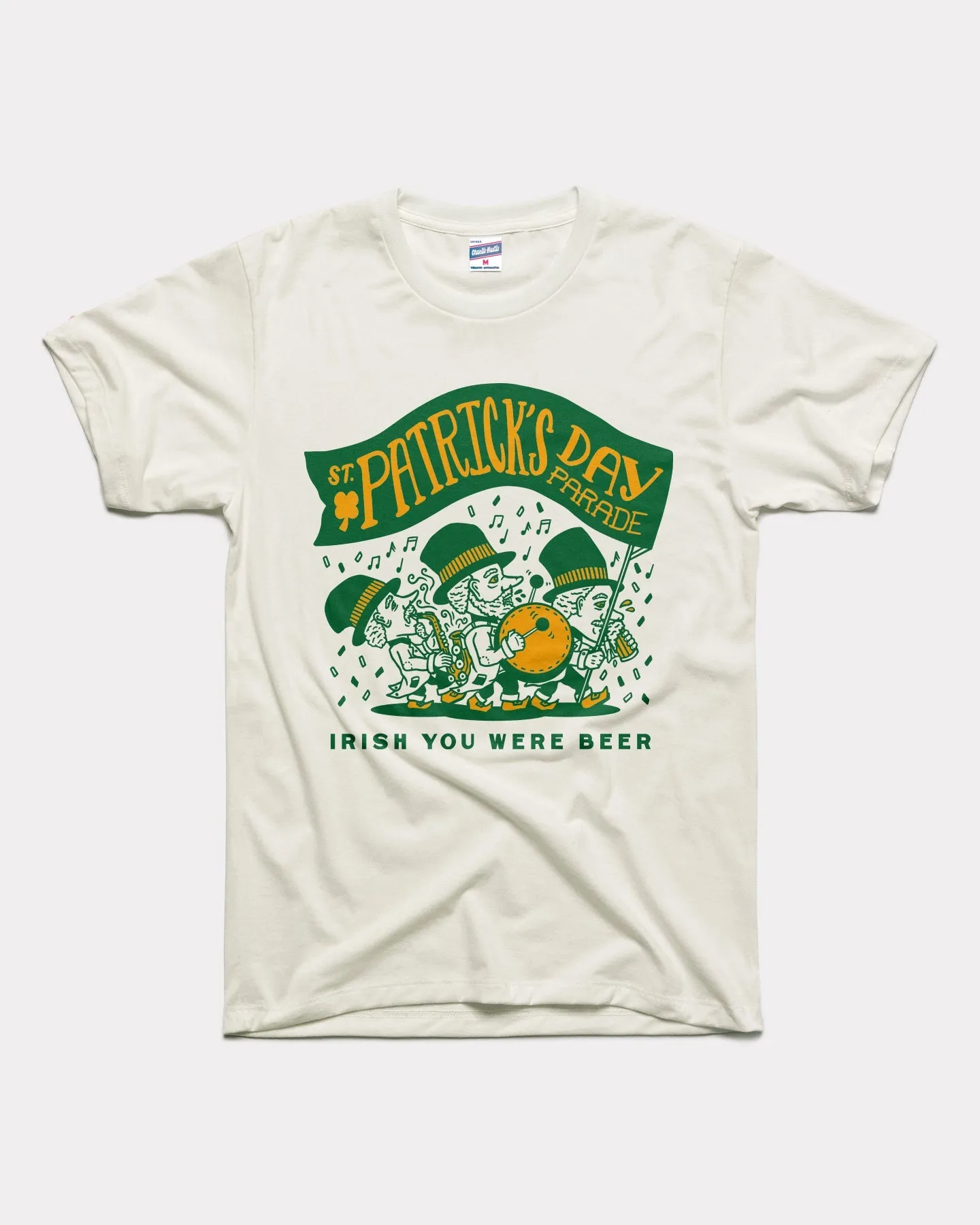 St. Patrick's Day Parade Vintage White T-Shirt