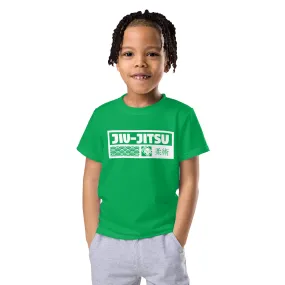 Sun-Safe Style: Boy's Short Sleeve Jiu-Jitsu Rash Guard - Jade