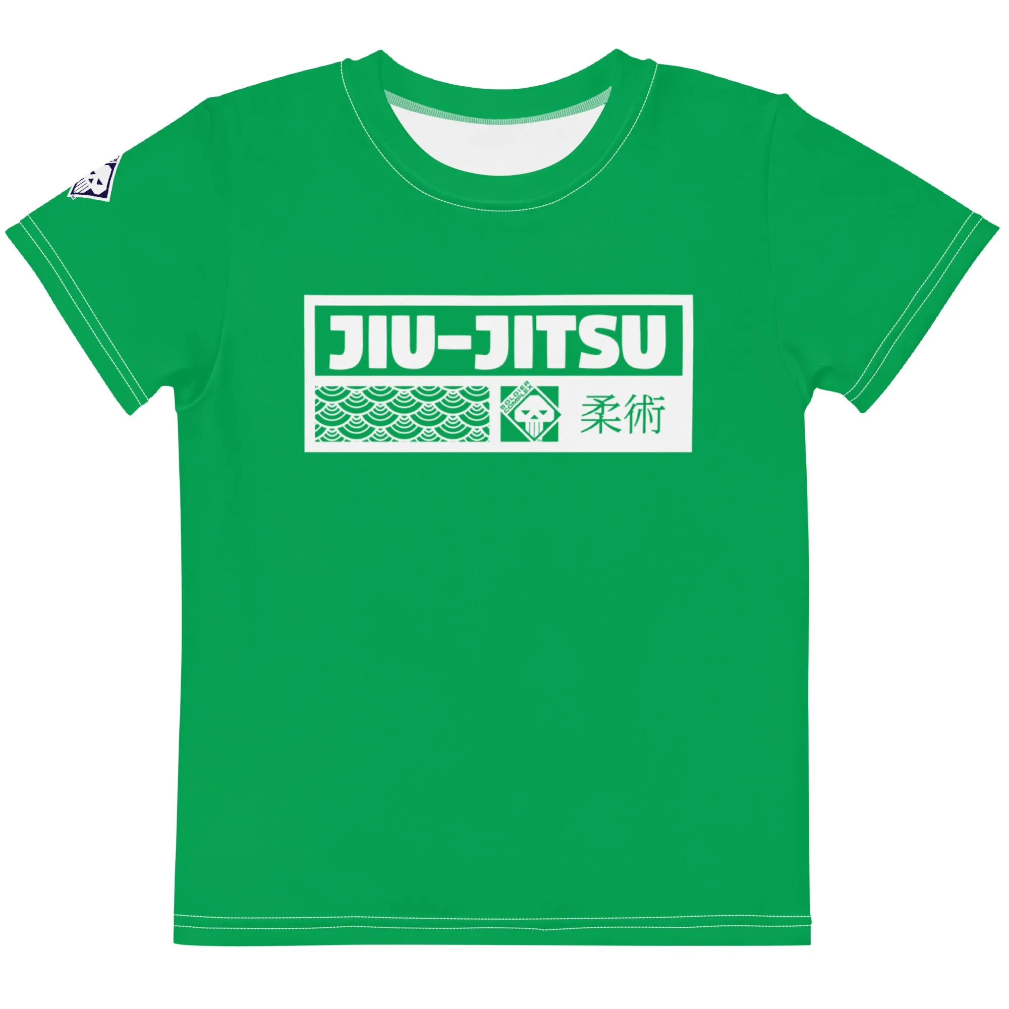 Sun-Safe Style: Boy's Short Sleeve Jiu-Jitsu Rash Guard - Jade