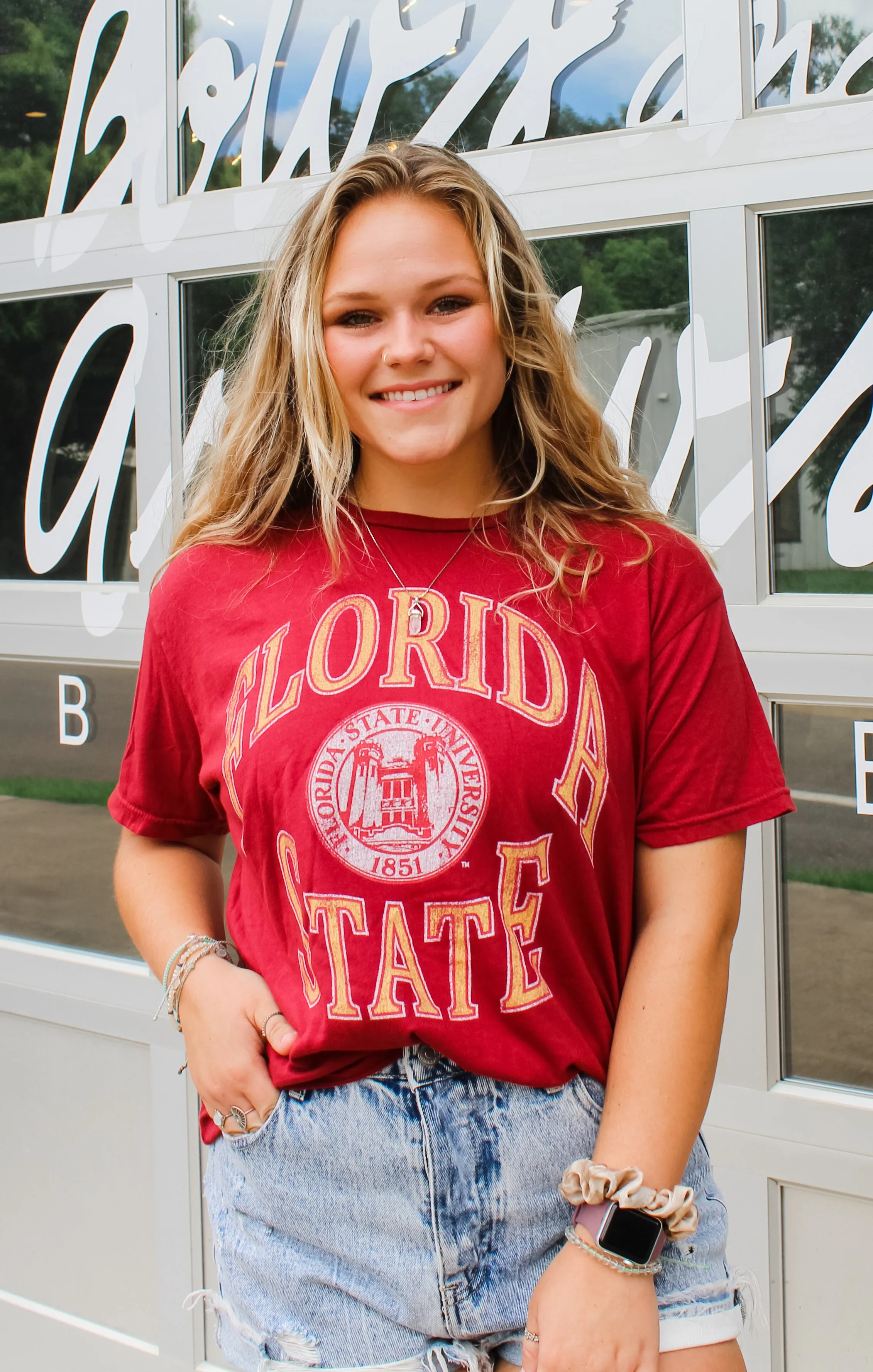 The Florida State 1851 Vintage Boyfriend Tee (Garnet)