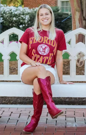 The Florida State 1851 Vintage Boyfriend Tee (Garnet)