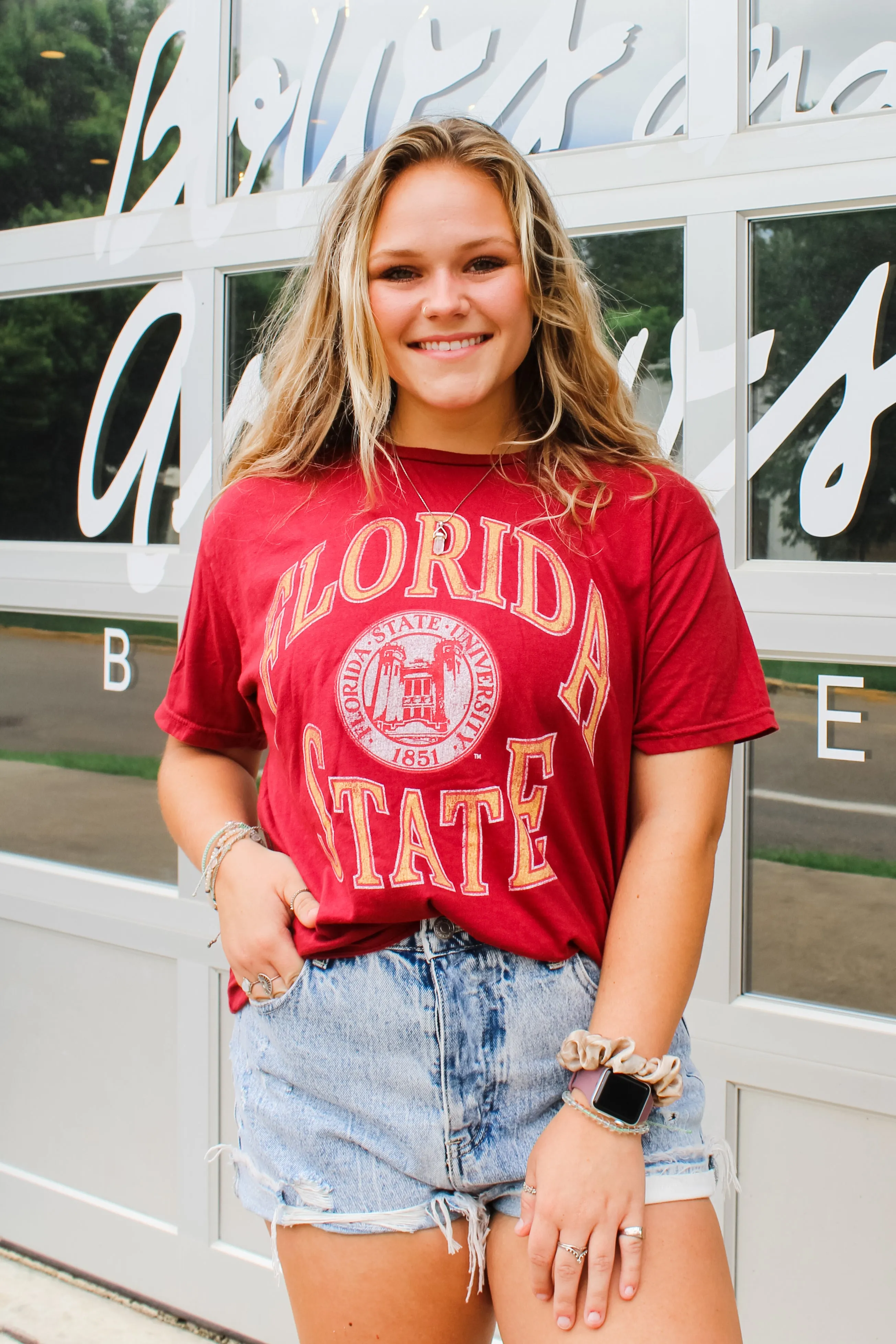 The Florida State 1851 Vintage Boyfriend Tee (Garnet)