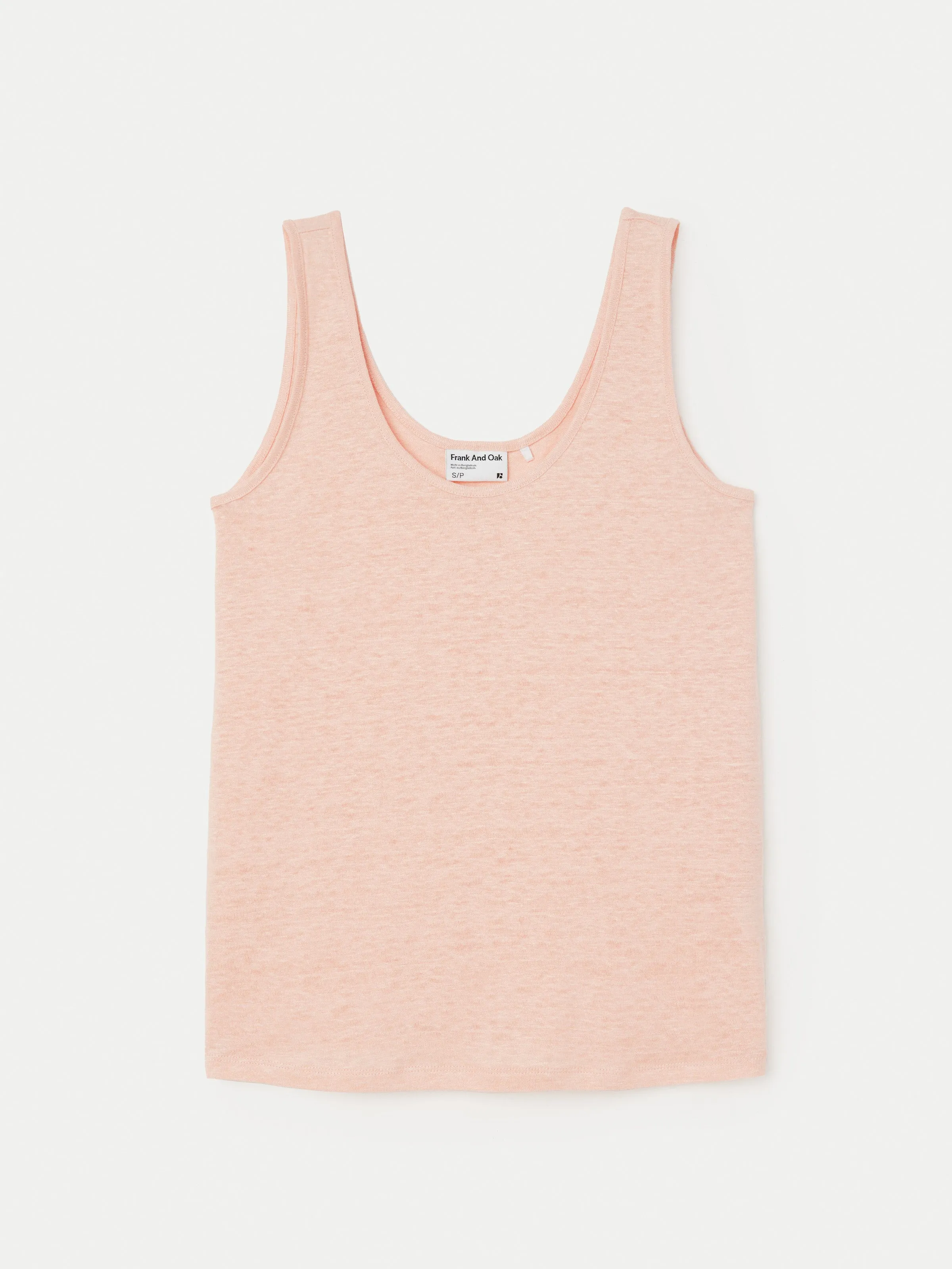 The Linen Tank Top in Light Pink