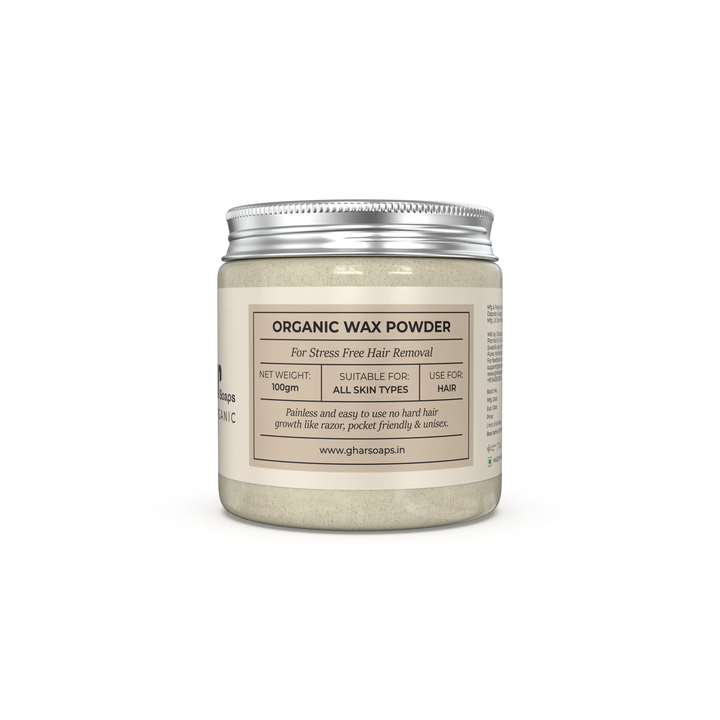 The Organic Hair Removal Wax Powder ( Unisex )