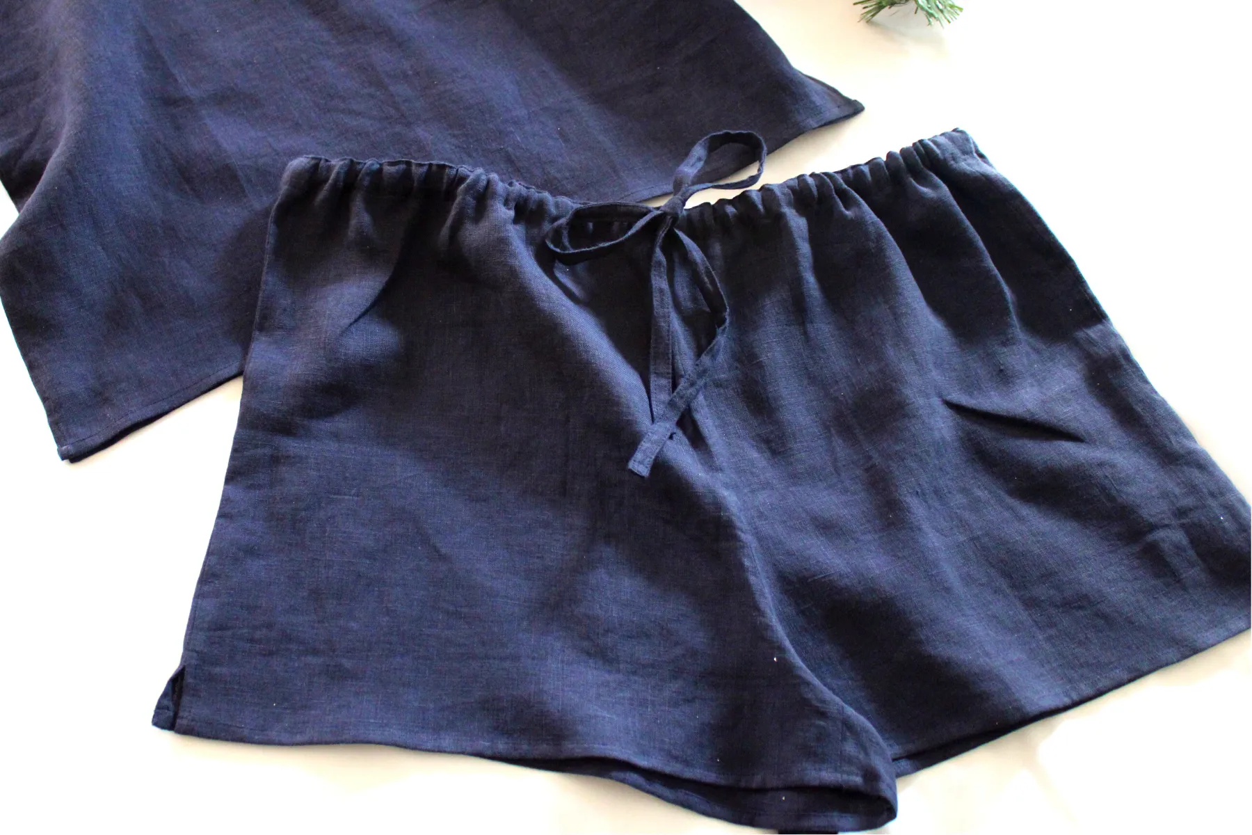 The Remnant Pajamas in Navy Linen