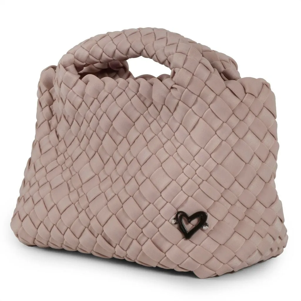 Tiny Mini Woven Tote - Dusty Pink