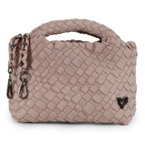 Tiny Mini Woven Tote - Dusty Pink