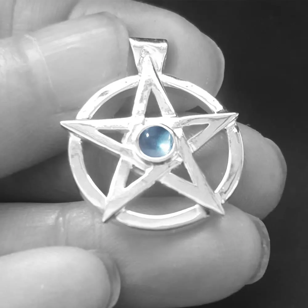 Topaz Pentagram Pendant, Handmade To Order