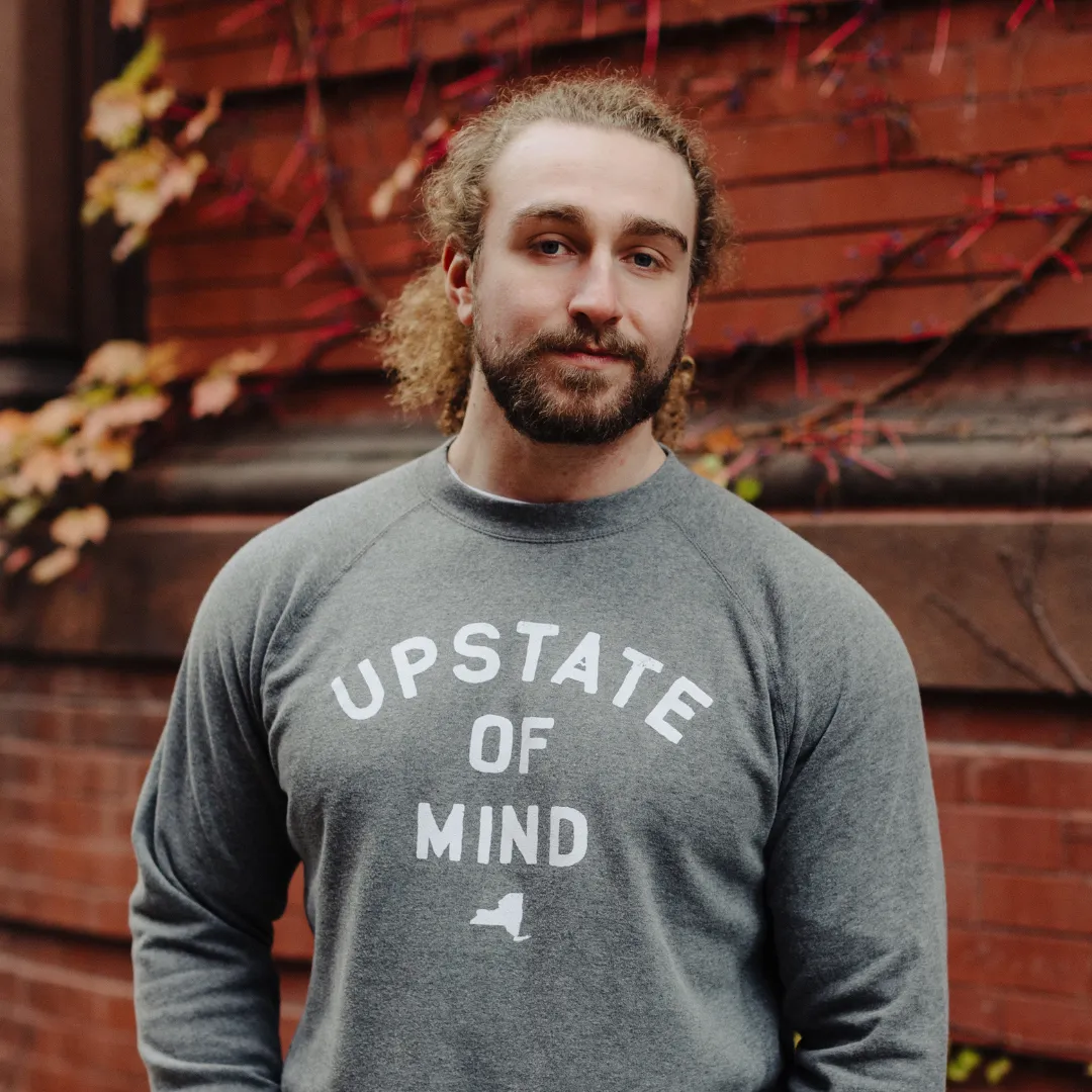 Upstate of Mind Crewneck - Nickel Heather