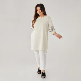 V-Neck Embroidered Tunic