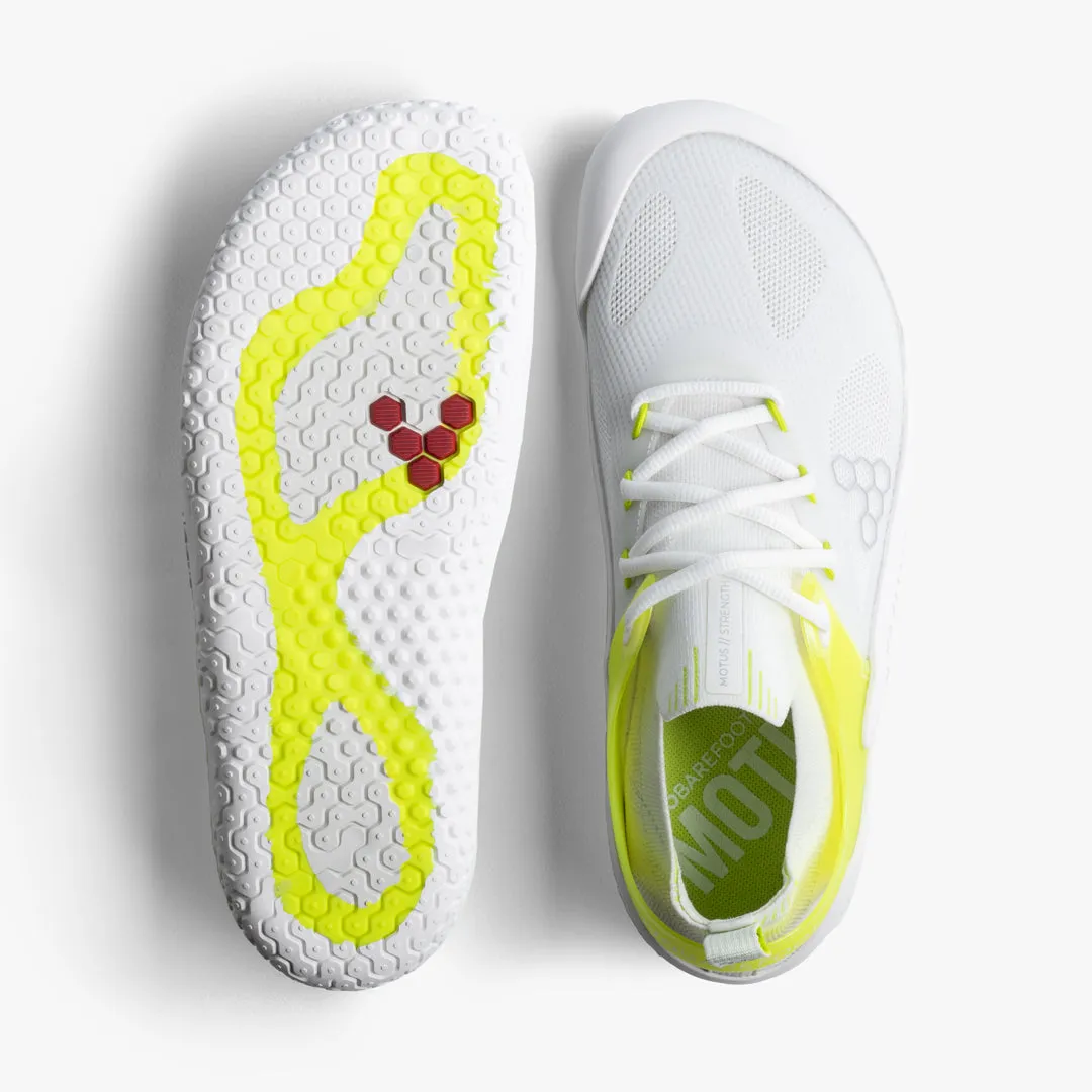 Vivobarefoot Motus Strength Womens – White / Acid Lime