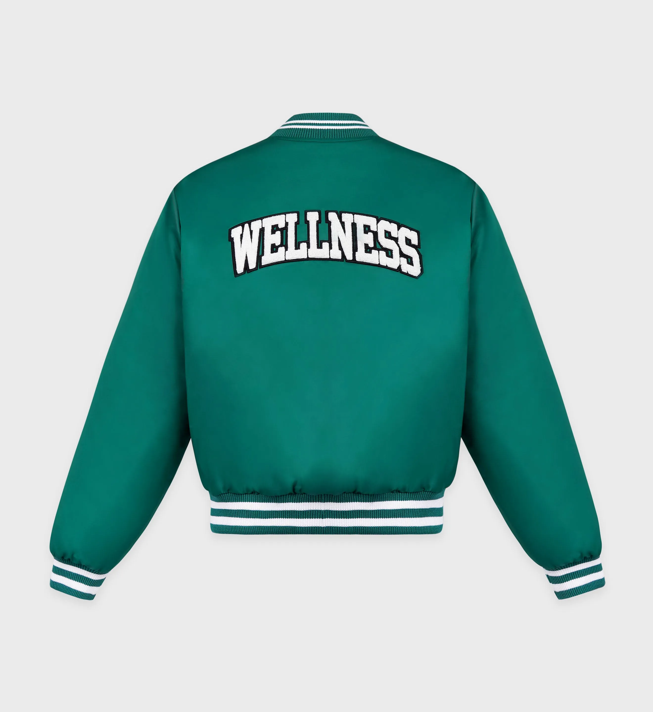 Wellness Boucle Varsity Jacket - Alpine/White