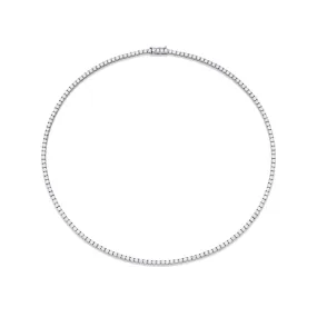 White Gold Diamond Paved Choker 15"