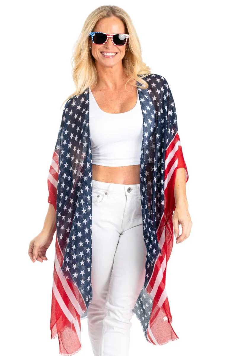 Women's Americana Vest Topper with Rhinestones