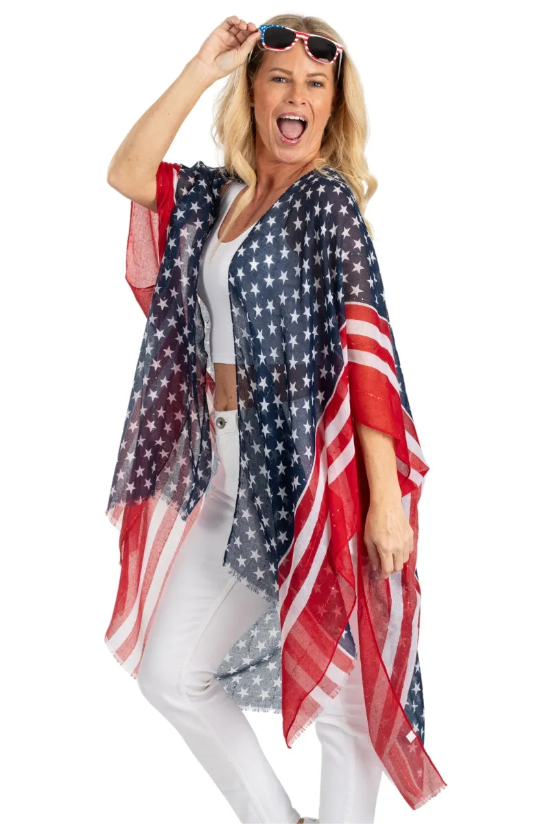 Women's Americana Vest Topper with Rhinestones