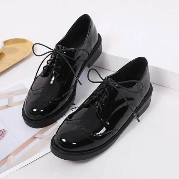 Women'S Brogue Soft Sole Lace-Up Shoes 79295323C