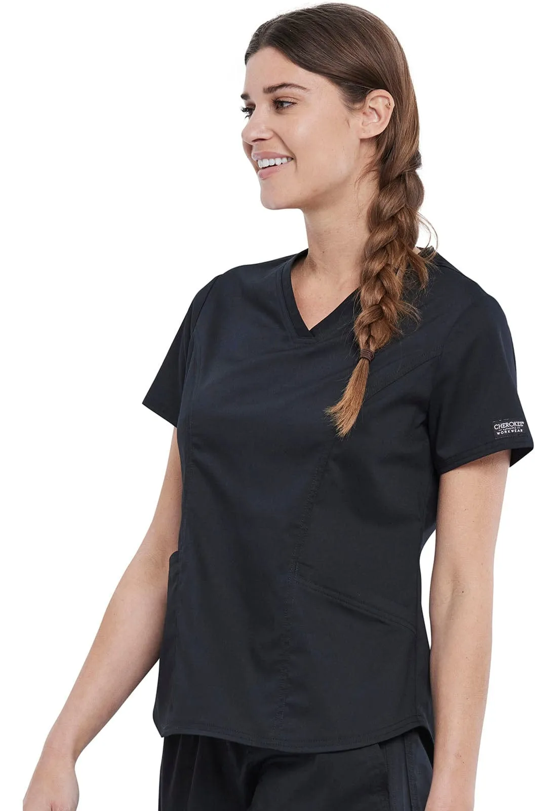 WW Revolution Petite Length V-Neck Scrub Top WW612P