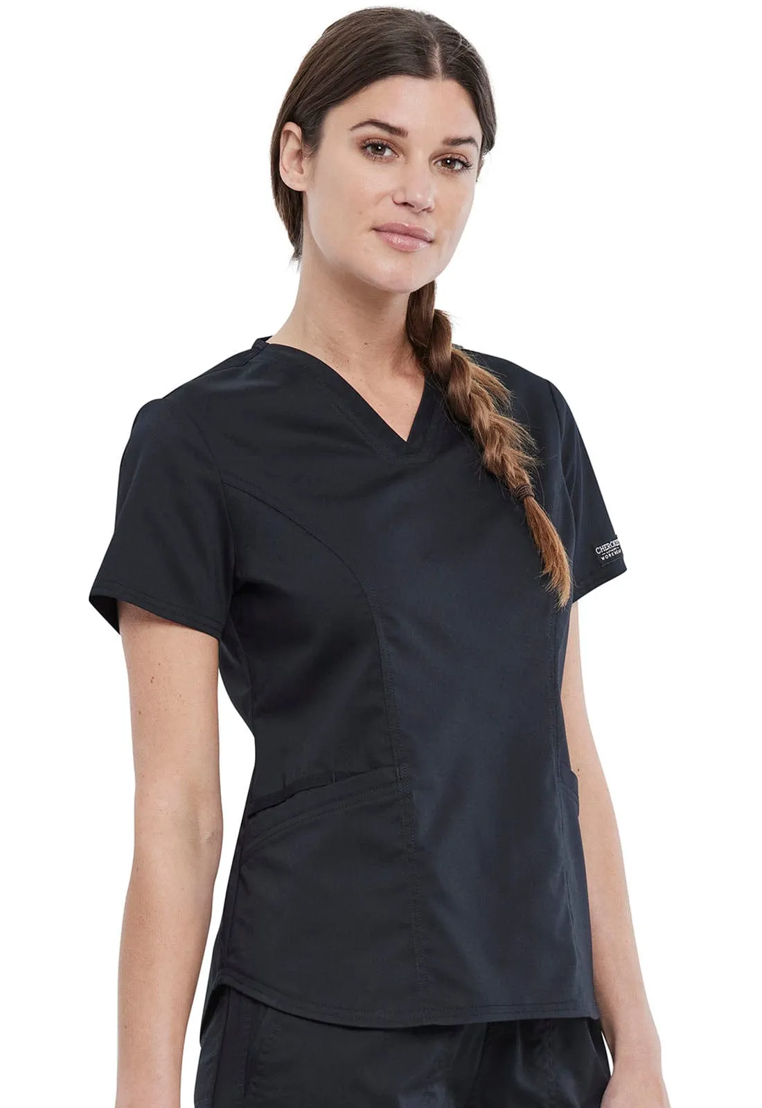 WW Revolution Petite Length V-Neck Scrub Top WW612P