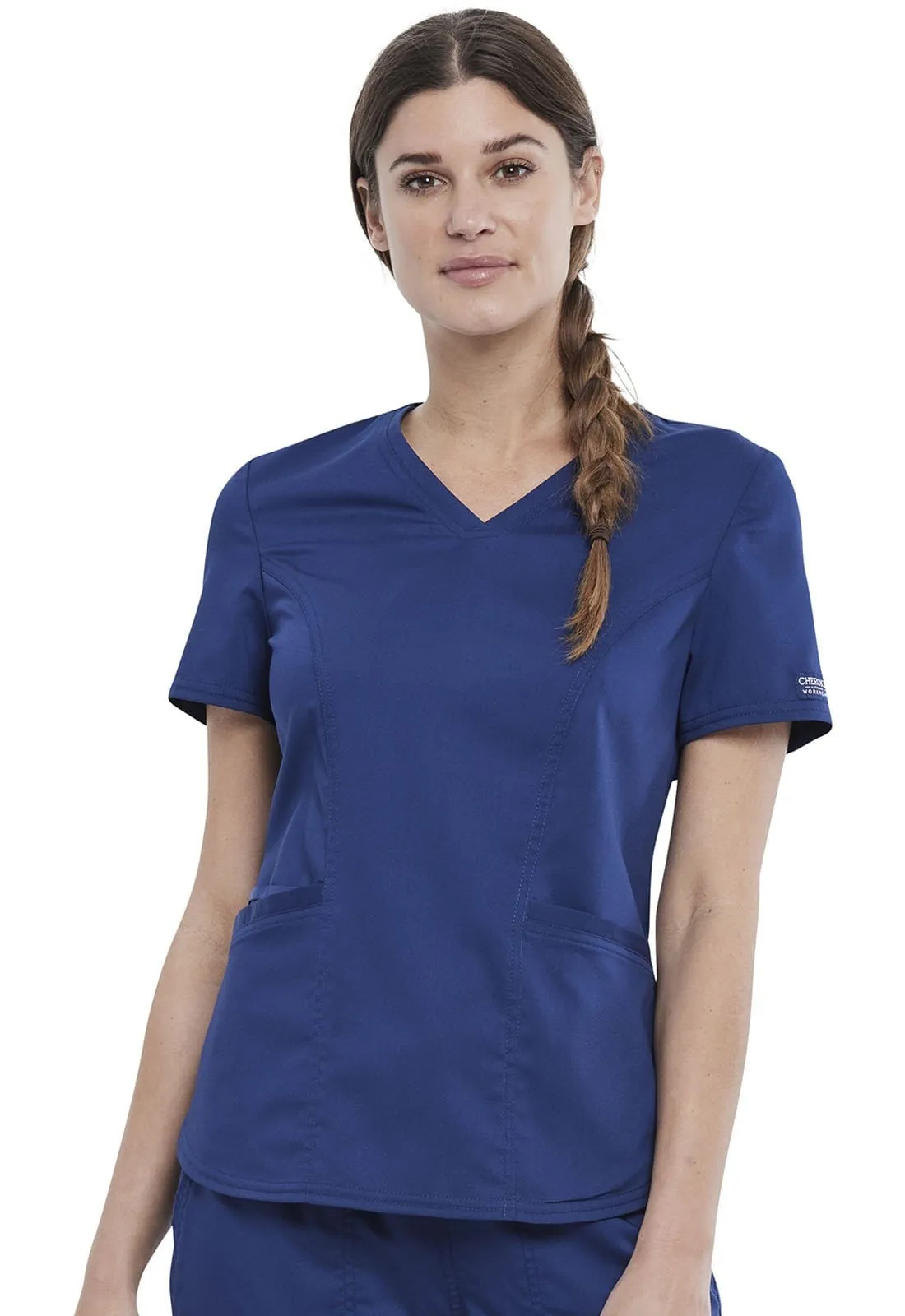 WW Revolution Petite Length V-Neck Scrub Top WW612P