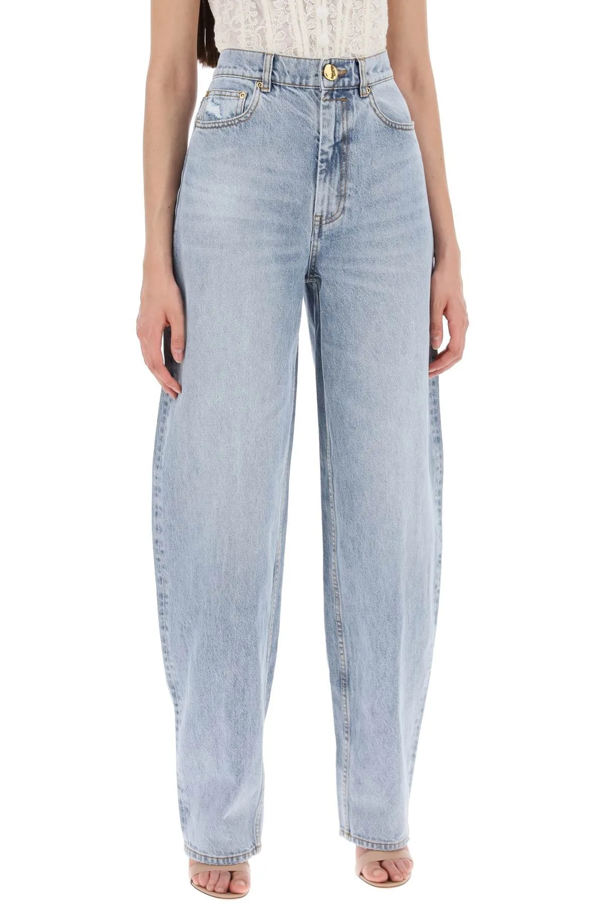 ZIMMERMANN curved leg natural jeans for